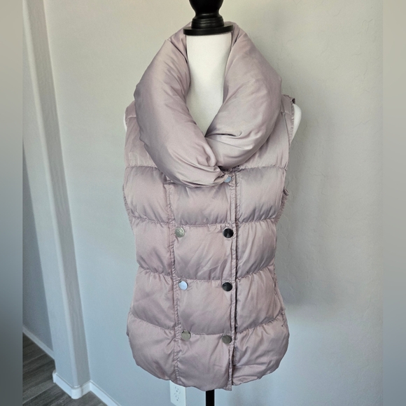 Pale Pink Quilted Down Puffer Vest Double Breasted Ever New Melbourne Woman Sz 8 - Picture 15 of 15